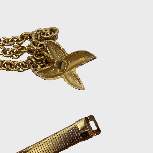 Vintage 90s Accessocraft NYC Gold Chain Link Chunky Statement Belt - Picture 7 of 8